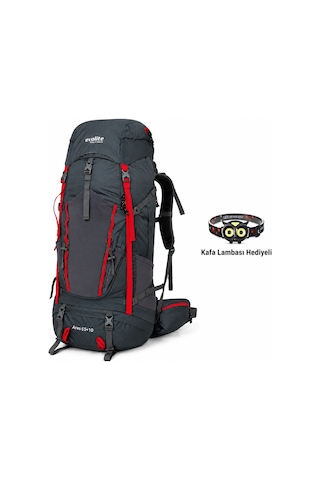 Evolite Ares 65+10l Sırt Çantası Antrasit-siyah