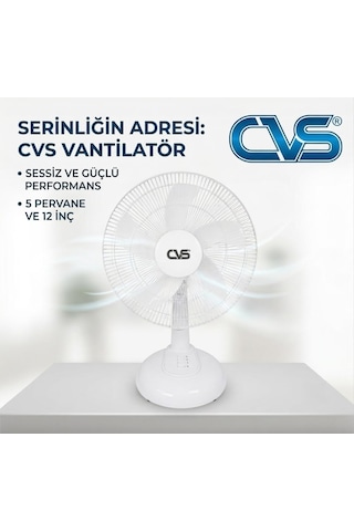 Cvs Dn 91059 Masaüstü Vantilatör 12 İnç Beyaz