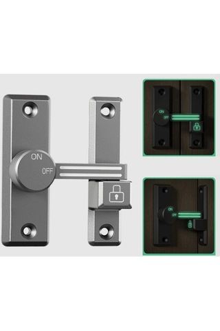 Besthome1 İçin Suntek Ahır Sürgülü Kapı Mandalı Gri Bahçe Garaj Kapı