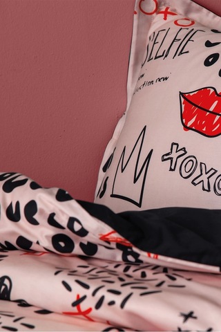 Xoxo 210 Tc 83 Tel Dijital Pamuk Saten Tek Kişilik Nevresim Takımı Çok Renkli