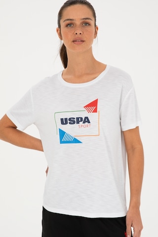 U.S. Polo Assn. Kadın Beyaz Bisiklet Yaka Tişört 50284350-VR013