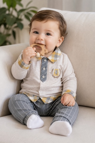 Babyhola Erkek Bebek Çocuk Takım Pamuklu 14028 Kahverengi