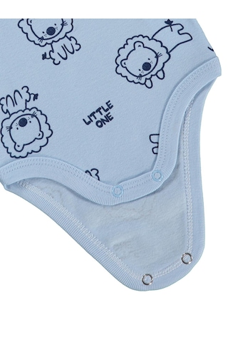 Civil Baby Little One Baskılı 0-24 Ay Çıtçıtlı Badi - Mavi
