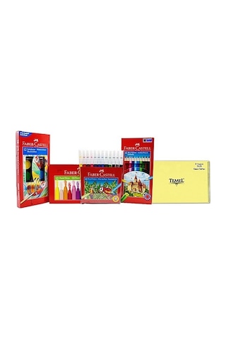 Faber-castell 4'lü Boya Seti + Resim  Defteri