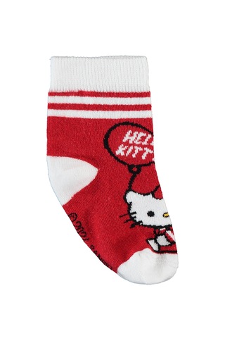 Hello Kitty Kız Çocuk 3'lü Soket Çorap Kırmızı 09a83414624w1