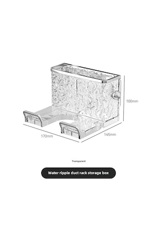 Springsun Banyo Saç Kurutma Makinesi Tutucusu - Plastik Duvar Takımı, Kurutma Rafı Ve Organizer, Deliksiz Montaj, Transparan Gümüş Diğer