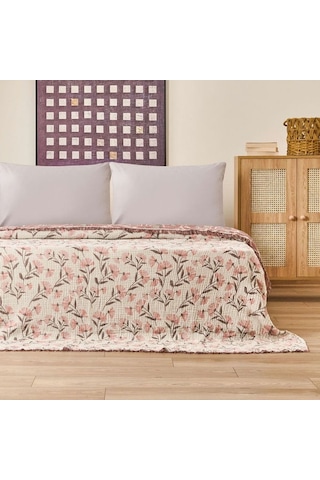 Evidea Soft Vinerya Çift Kişilik Yatak Örtüsü - Krem - 220x255 Cm Krem