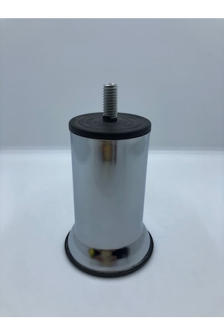 Metal, Krom 10 Cm İnce Diş M8 Vidalı Koltuk,baza,dolap Mobilya Ayağı 4 Adet Krom