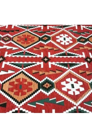 Coton Şark Köşesi Antep Anadolu Desenli Kırmızı Kilim 200 x 300 CM