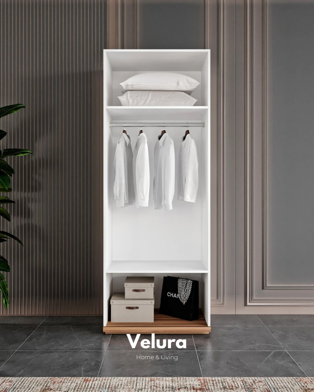 Rana 2 Kapaklı Dolap Gardırop Beyaz