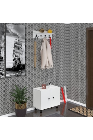 Kenzlife Ayakkabılık Başmak3 Byz 53 060 30 Kapaksız 3 Raflı 9 Çift Ayakkabı Kapasitesi Ahşap