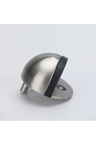 Geeroyoo Jemuon Kapı Durdurucu Seti, 8 Adet Paslanmaz Çelik Zemin Kapı Stoperi, Kauçuk Tamponlu Ve Kendinden Yapışkanlı Gümüş