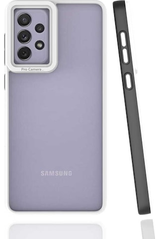 Galaxy A73 Kılıf Zore Mima Kenarları Renkli Silikon Kılıf