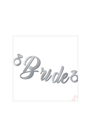 Bride To Be Kaligrafi Banner / Gümüş