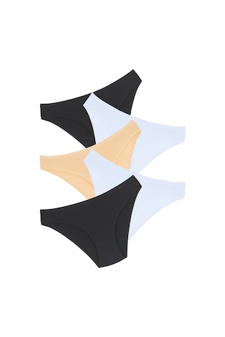 New Lilla 1001 Kadın 5'Lı Günlük Slip Külot (549351481) Çok Renkli
