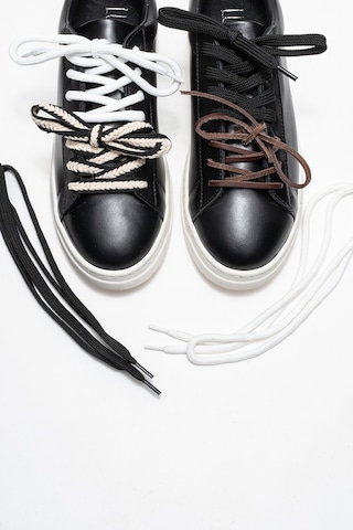 Luvishoes Luvi Shoes Warron Siyah Desenli Hakiki Deri Kadın Sneakers Siyah