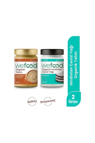 Wefood Organik Hindistan Cevizi Yağı 300 Ml + Wefood Organik Tahin 300 Gr 8683347038077 Diğer