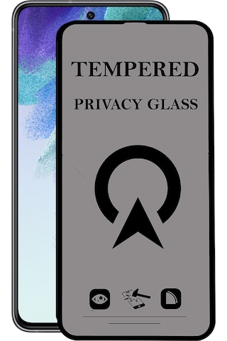 Samsung Galaxy S21 Fe ile Uyumlu Tam Kaplayan Privacy Hayalet Temperli Ekran Koruycu Cam