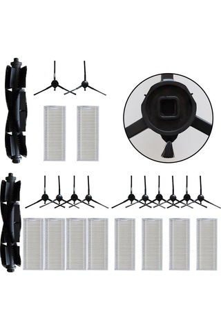 Moveevo Sweeva 6000 6500 Süpürge İçin Ana Fırça, Yan Fırça Ve Filtre C - Temizliği Güçlendirir, Ömrünü Uzattır