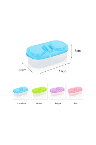 Ulzyvf Kapaklı Çift Bölmeli Mutfak Saklama Kabı - Dayanıklı Plastik, Pratik Pembe Diğer