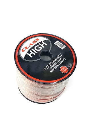 Class 2X1-50 Mm Hoparlör Kablosu 100Metre Şeffaf