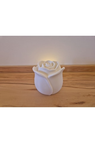 Trendexa 3d Baskı Romantik Gül Formlu Tealight Mumluk Dekoratif Mum Tutucu Mac Çok Renkli