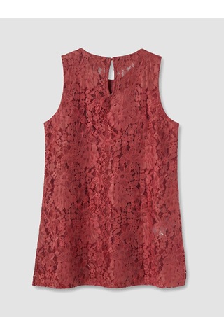 Lcw Everyday Bordo Bisiklet Yaka Dantelli Bluz