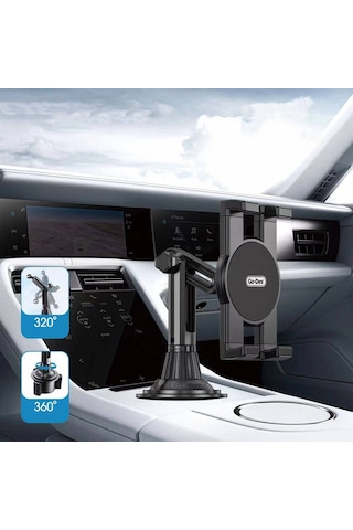 Araç İçi Telefon Tutucu Go Des GD-HD313 360 Oynar Başlıklı Bardaklık Tipi Tasarım