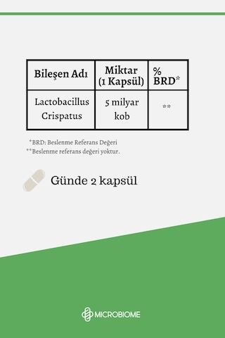 Microbiome Lactobacillus Crispatus 30 Kapsül