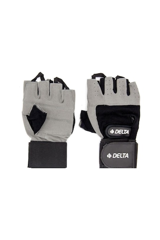 Delta Bilek Bandajlı Gri Ağırlık Body Fitness Eldiveni Siyah - Gri