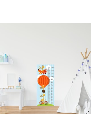 Çocuk Odası Bebek Odası Boy Ölçer Boy Cetveli Sticker Uçan Zürafa