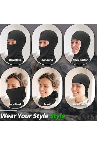 Nefes Alabilen Siyah Haçlı Balaklava Yüz Maskesi Bisiklet, Motosiklet, Yürüyüş, Kayak Ve Açık Hava Sporları İçin Mükemmel Fmy Beyaz Diğer