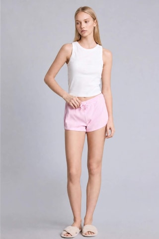 Defacto Pamuklu Slim Fit Fitilli Ribana Crop Atlet I0688ax26auer103 Ekru-er103