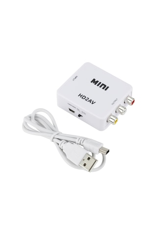 Samdoo Hd'den Av'ye Video/audio Dönüştürücü - Yüksek Kaliteli Medya Cvbs'ye Çevirici, Beyaz, Hdmı Girişli