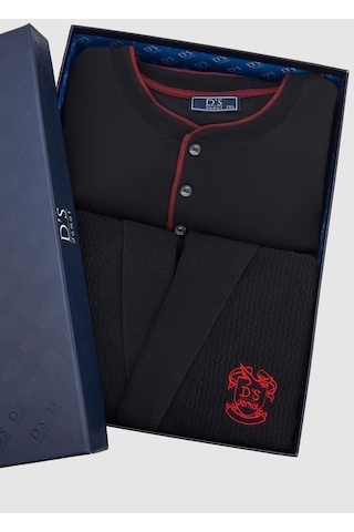D's Damat Ds224025 5 Li Lacivert Triko Ropteşambr Erkek Pijama Takımı 001
