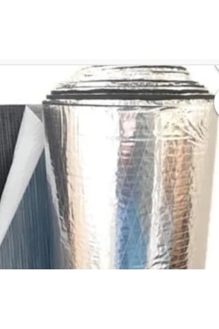 Renuzu Alüminyum Folyolu Kauçuk İzalasyon 6mm 120cm 36m2 Kendinden Yapışkanlı Kauçuk Köpüğü