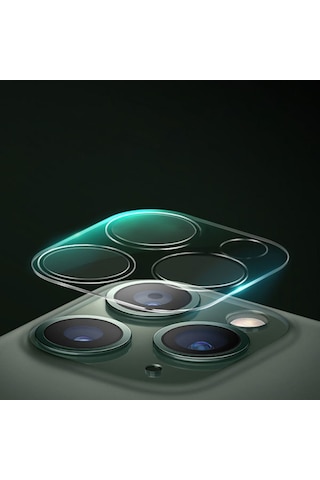 Apple Uyumlu iPhone 12 Pro Max 6.7 Full Tempered Kamera Koruyucu Kırılmaz Cam Şeffaf