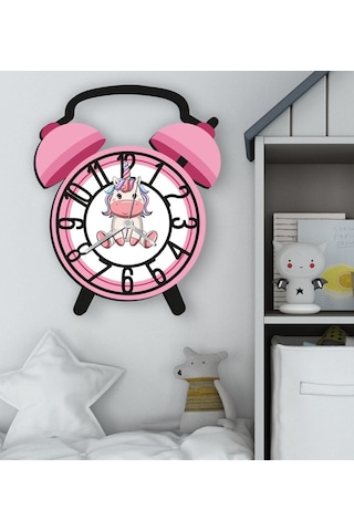 Bk Gift Kişiye Özel Hayvan Figürlü Retro Çalar Saat Tasarımlı Kabartma Figürlü Ahşap Çocuk Duvar Saati-1, Ev Dekoru, Çocuk Odası Aksesuar Bitmeyencom2 Çok Renkli