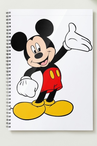 Mickey Mause A5 Metal Spiralli Çizgisiz Sert Kapak Mickey Mause Defter