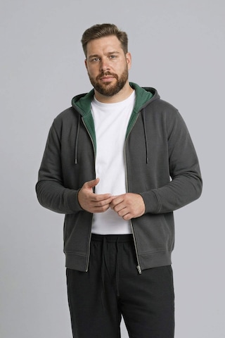 Defacto - Büyük Beden Kapüşonlu Fermuarlı Sweatshirt H2059AX26SP