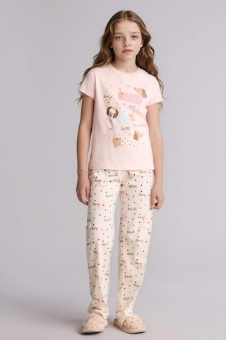 Defacto Regular Fıt 2li Açık Pembe Pijama Takımı Kız Çocuk H0150a826sppn114 Pembe-pn114