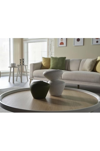 Doqu Home Fiona Dual İkili Seramik Vazo Çok Renkli