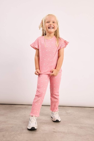 Defacto Çiçekli Fitilli 2li Mercan Takım Kız Bebek I0771a526aupn634 Pembe-pn634