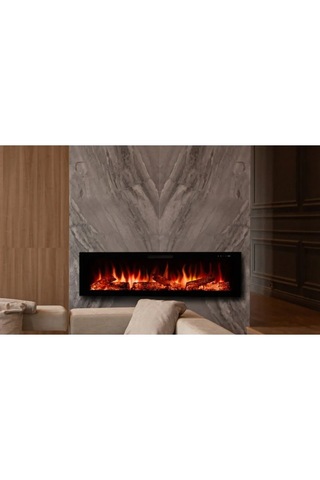 Masta 130 Elektrikli Şömine - Isıtıcısız, Cam Çerçeveli, Sınırsız