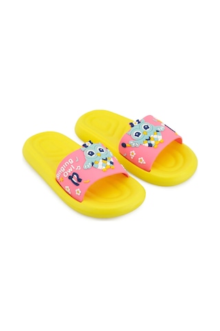 Gezer Yazlık  Eva Islak Zemine Uygun Banyo Havuz Kız Çocuk Plaj Terlik Sarı