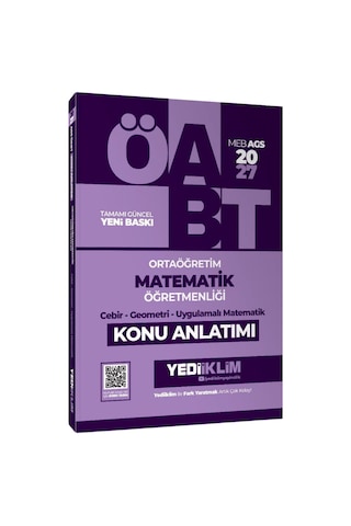 Yediiklim 2027 Öabt Meb-ags Lise Ortaöğretim Matematik Öğretmenliği Cebir, Geometri, Uygulamalı Matematik Konu Anlatımı
