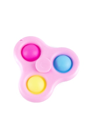 Oyuncak Stres Çarkı Üçlü Stres Baloncuklu Pembe