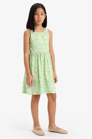 DeFacto Kız Çocuk Bisiklet Yaka Desenli Kolsuz Yazlık Elbise B4338A825SMTR107