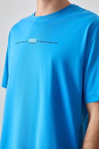 Air Jones Tommy Life Petrol Mavi %100 Pamuk Kalın Yumuşak Dokulu Oversize Fit Baskılı Erkek T-shirt - 88357 Petrol Mavi