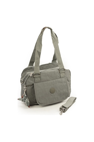 571 Krinkıl/klinkır Su Geçirmez Ithal Kumaş Çok Gözlü Anne Okul Postacı El Ve Omuz Çantası Gri 9-5c Gri